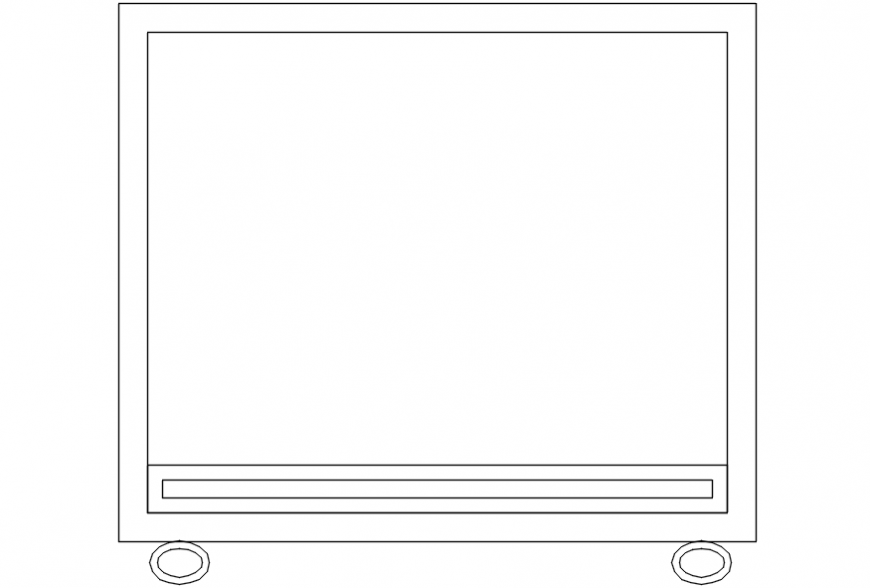 CAd drawings details of  slim elite  television