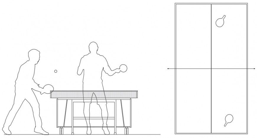CAd drawings details of  tennis playing people