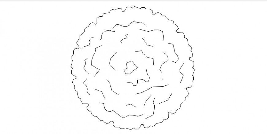 CAd drawings details of  top view  single trees