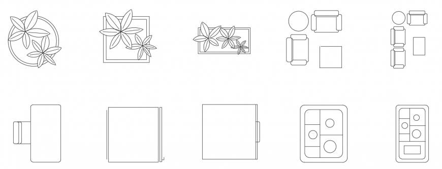 Two-Seater Sofa CAD Drawings in DWG Format for Designers