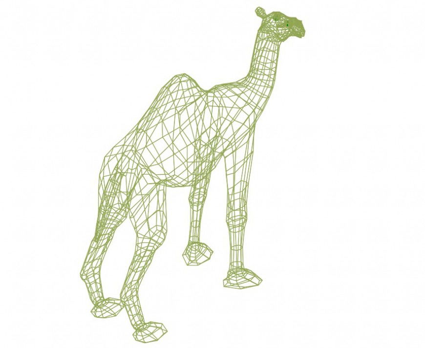 CAd drawings details of 3d camel  