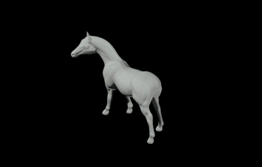 CAd drawings details of 3d white horse