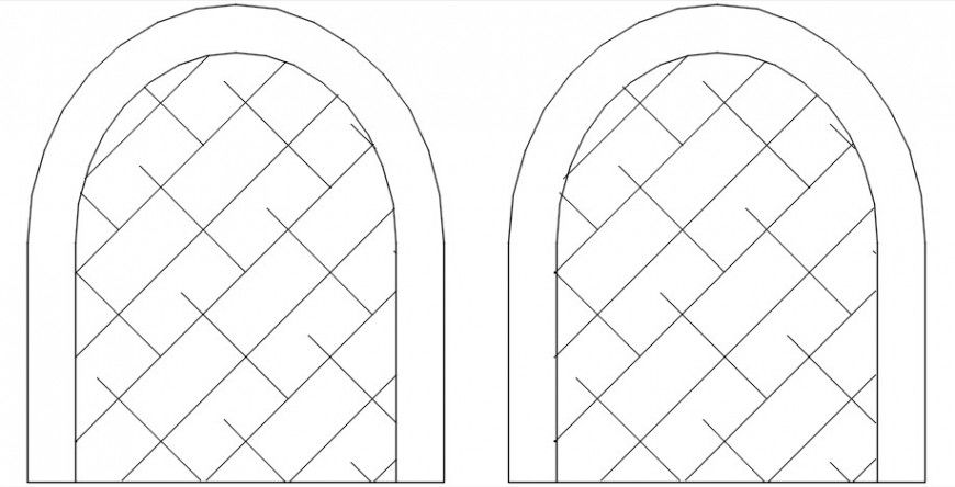 Cad drawings details of a top  view of  two designer net chair