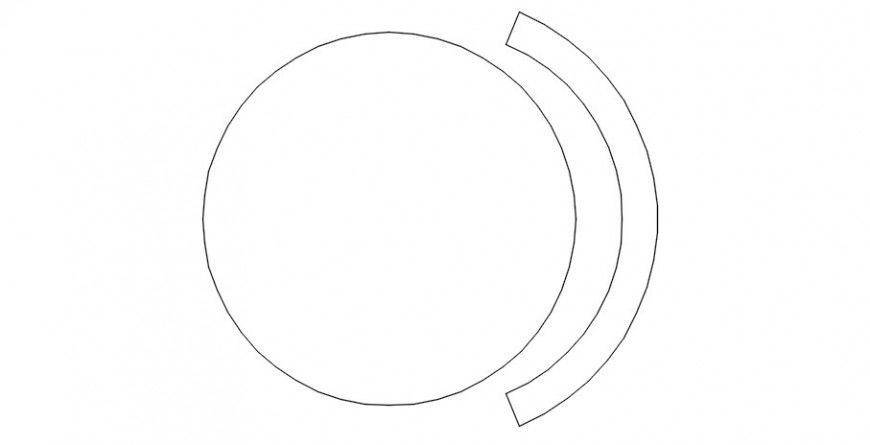 Cad drawings details of a top  view of pub  chair 