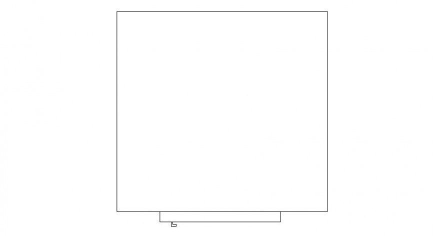 CAd drawings details of a top view  of one  unit refrigerator