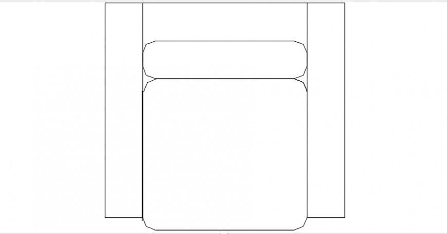 CAD drawings details of a top view  of one seater sofa