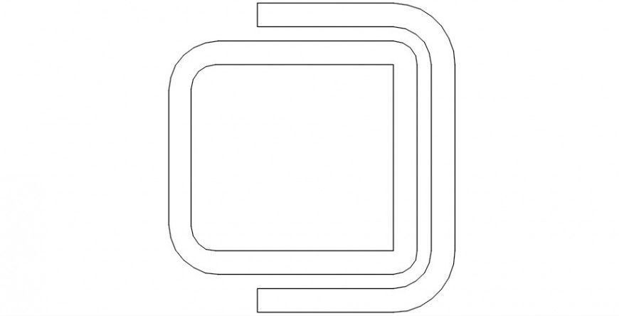 CAD drawings details of a top view of straight hexo chair  office 