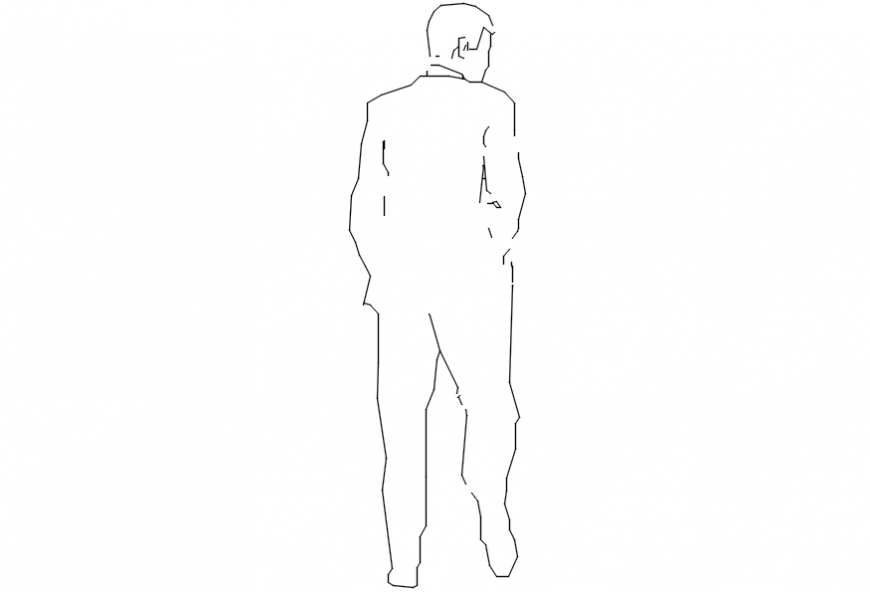 CAd drawings details of back pose people