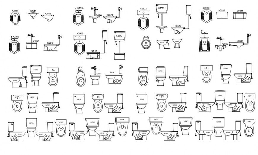 CAd drawings details of bathroom equipment joints