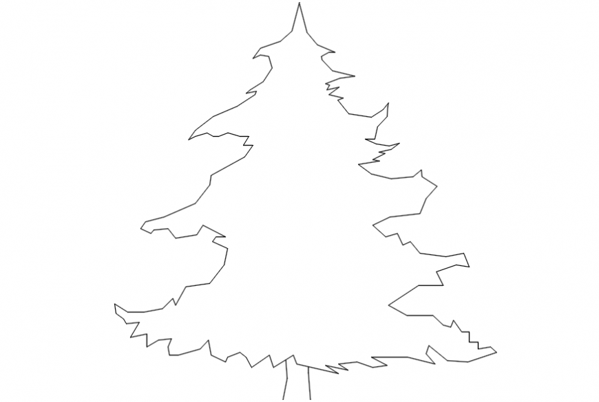 CAd drawings details of Christmas  tree