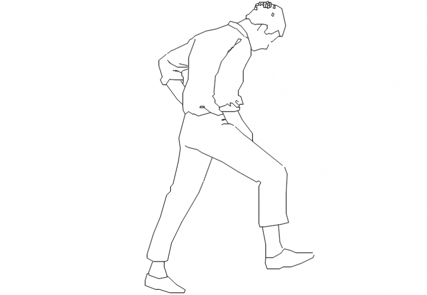 CAd drawings details of climbing  people