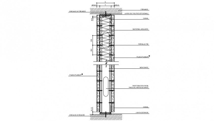 CAD drawings details of concrete masonry units dwg file