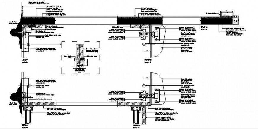 CAD drawings details of connections and joinery structure dwg file