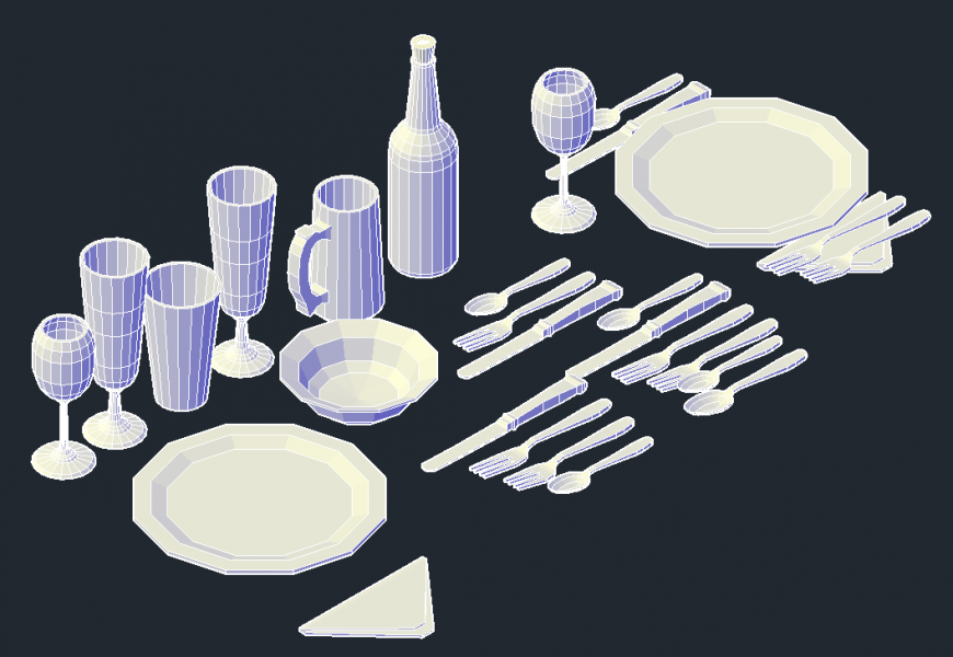 CAd drawings details of crockery   units