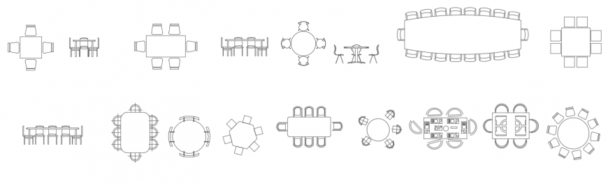 Cad drawings details of dining area front elevation  