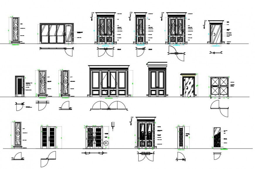 CAd drawings details of door elevation