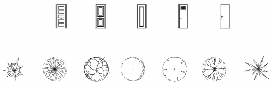 CAd drawings details of doors and flowers