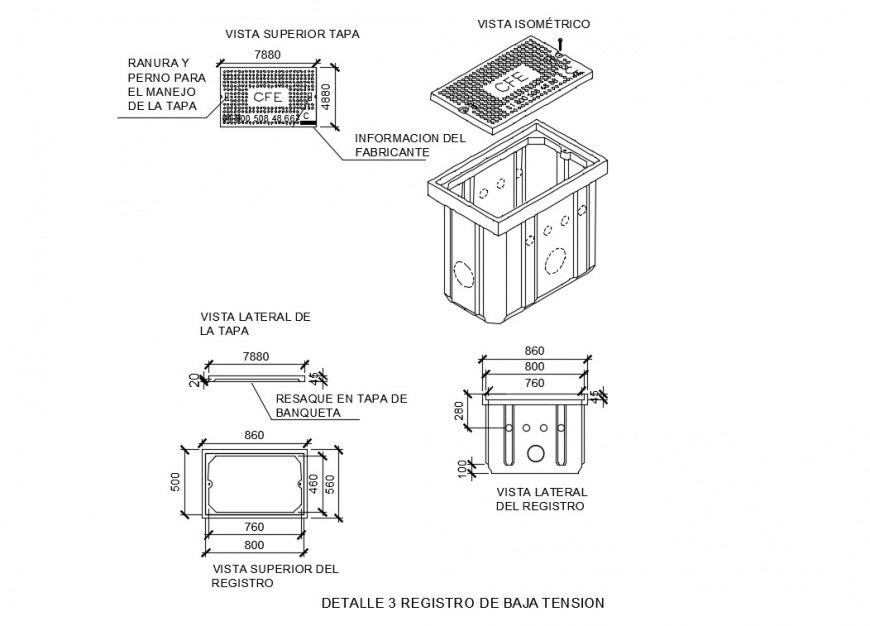 CAD drawings details of electrical box dwg autocad file
