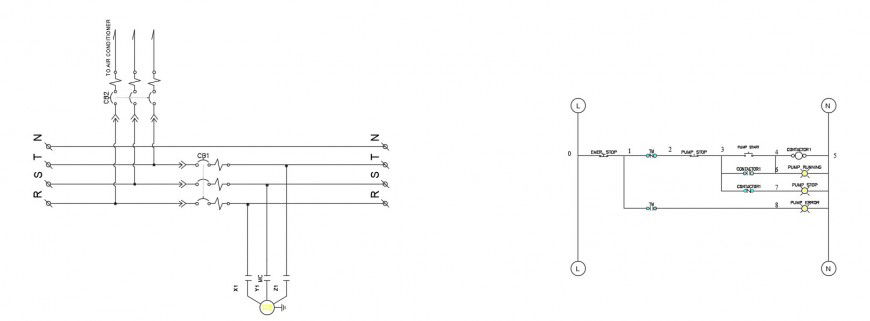 CAD drawings details of electrical installation wirings dwg file
