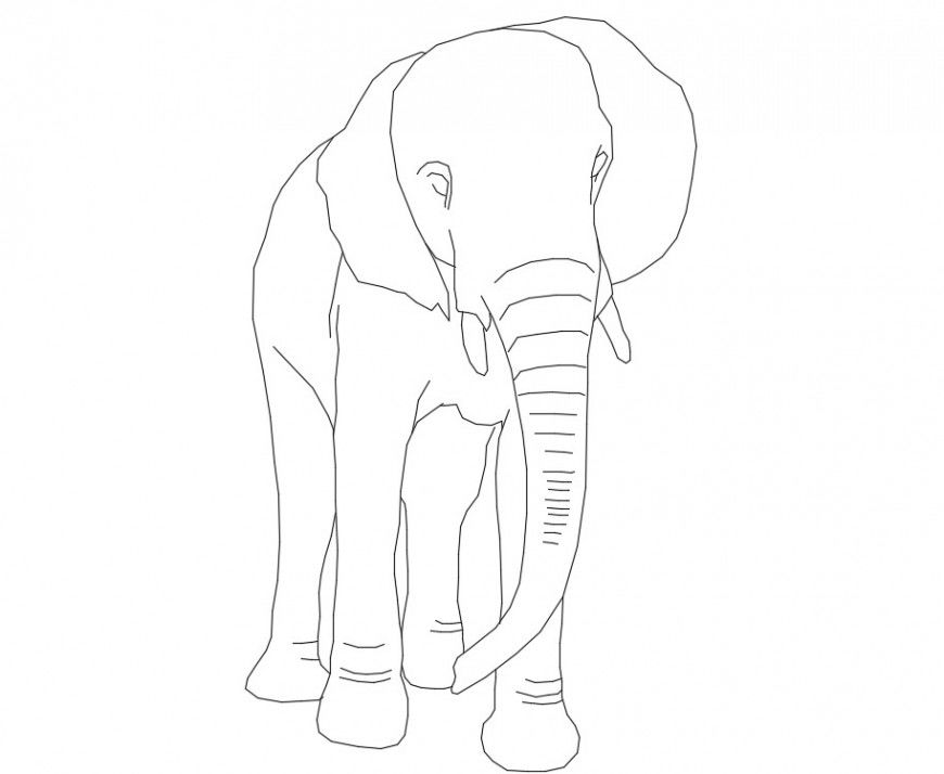 CAd drawings details of elephant