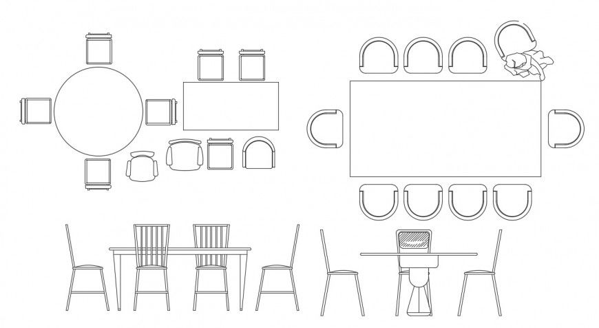 CAd drawings details of front  elevation of dining area