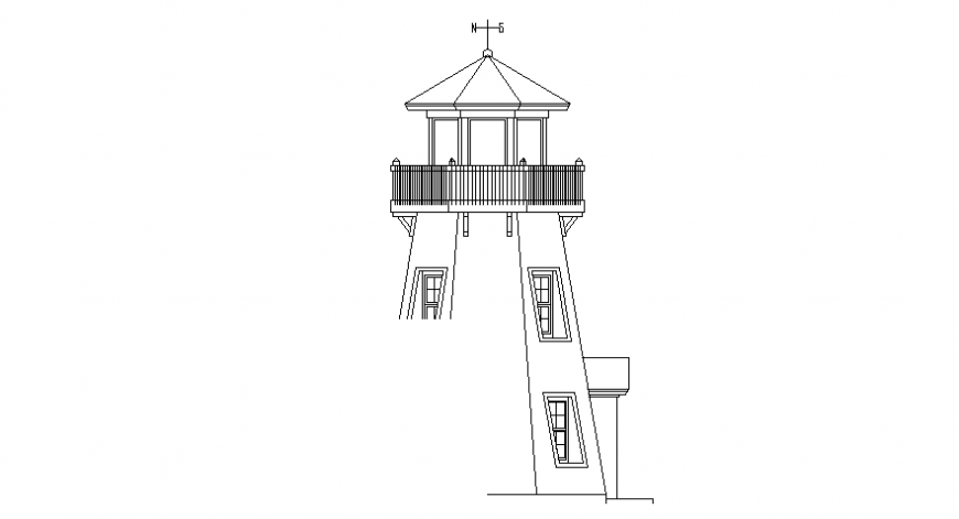 CAD drawings details of gazebo elevation 2d view autocad file