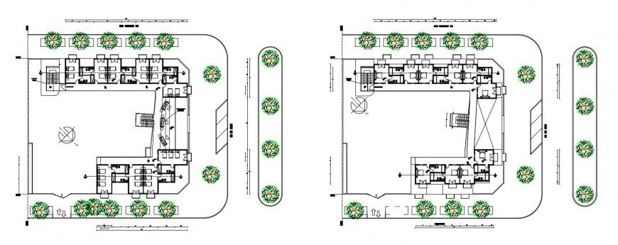 CAD drawings details of hotel building units dwg file