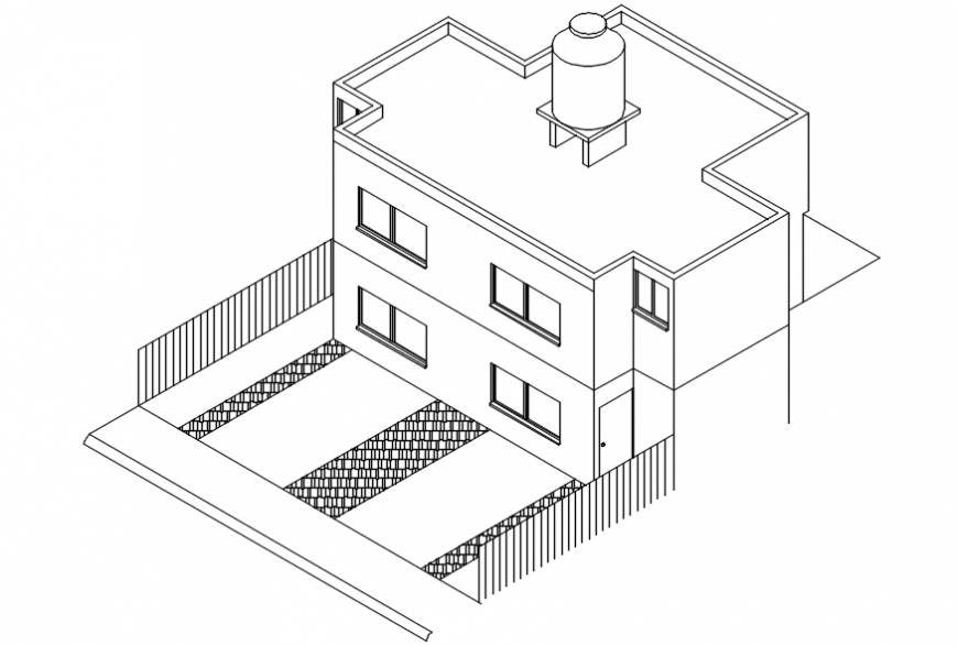 CAD drawings details of house blocks 3d model AutoCAD file