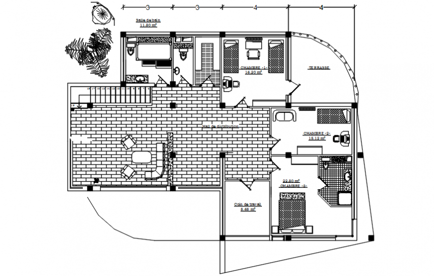 CAD Drawings details of house layout autocad software file
