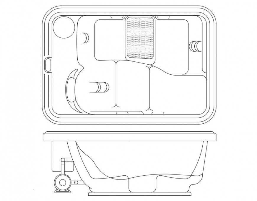 CAd drawings details of Jacuzzi