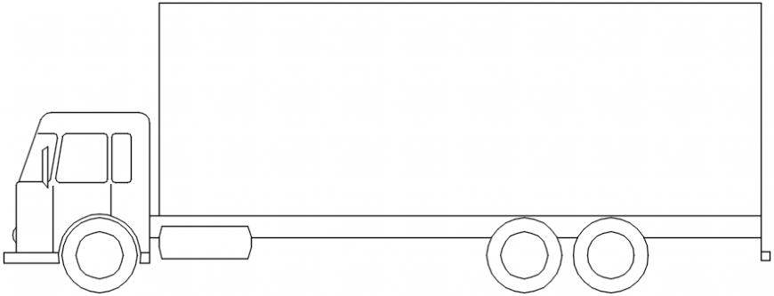 CAd drawings details of loaded truck  