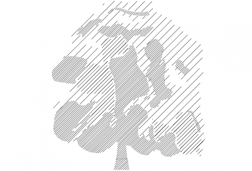 CAd drawings details of long dropped tree