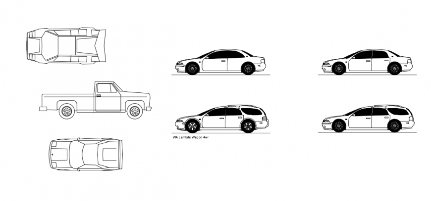 CAd drawings details of luxury cars and  jeep cars and van