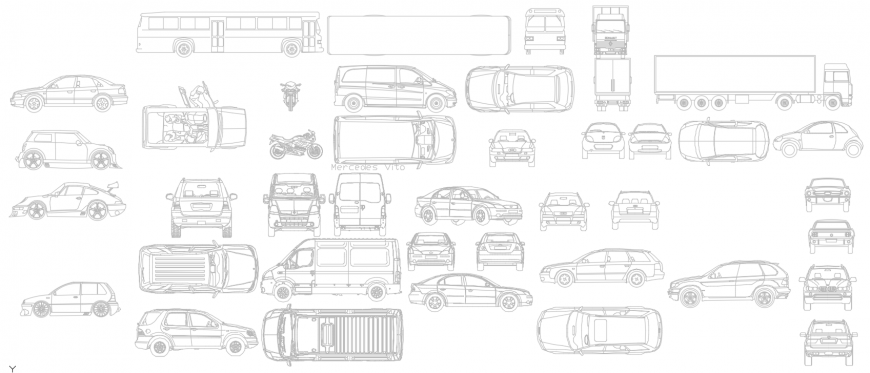 Cad drawings details of luxury top  cars elevation