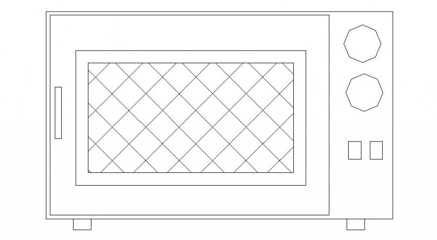 Cad drawings details of microwave