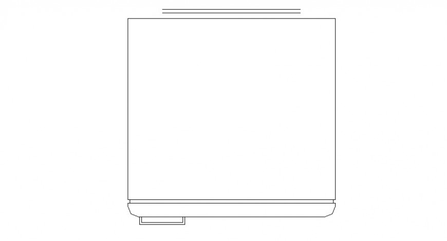 Cad drawings details of one  unit refrigerator