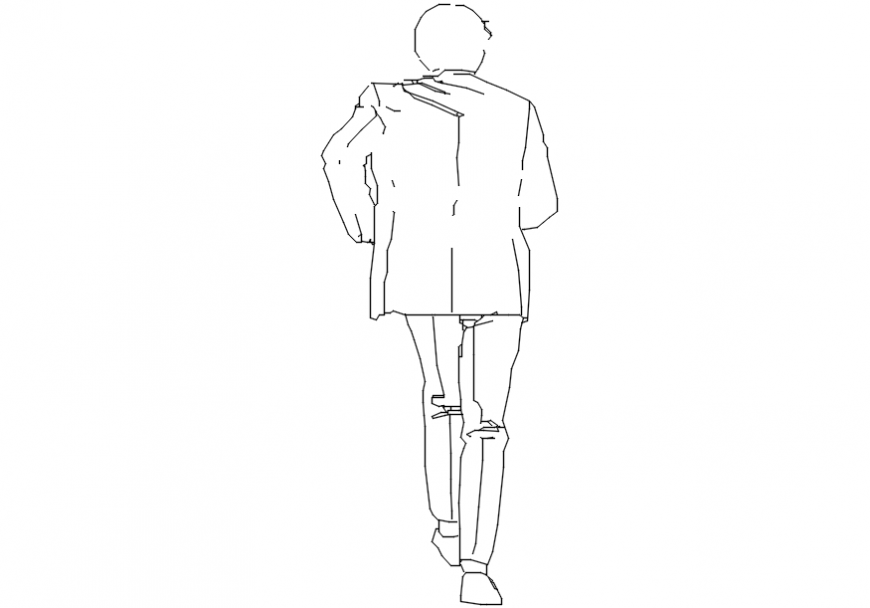 CAd drawings details of running slowly  people