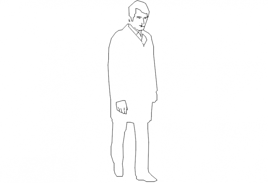 CAd drawings details of sad   people  