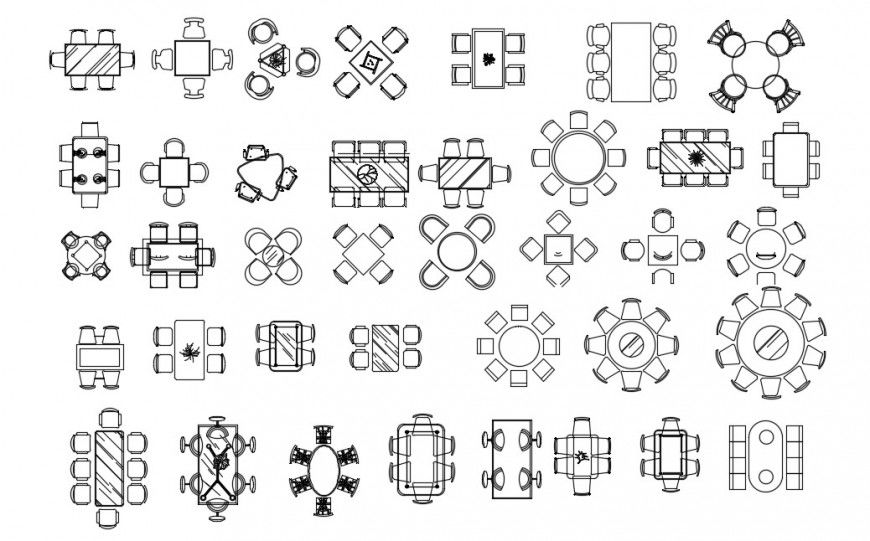 CAd drawings details of small restaurant dining area
