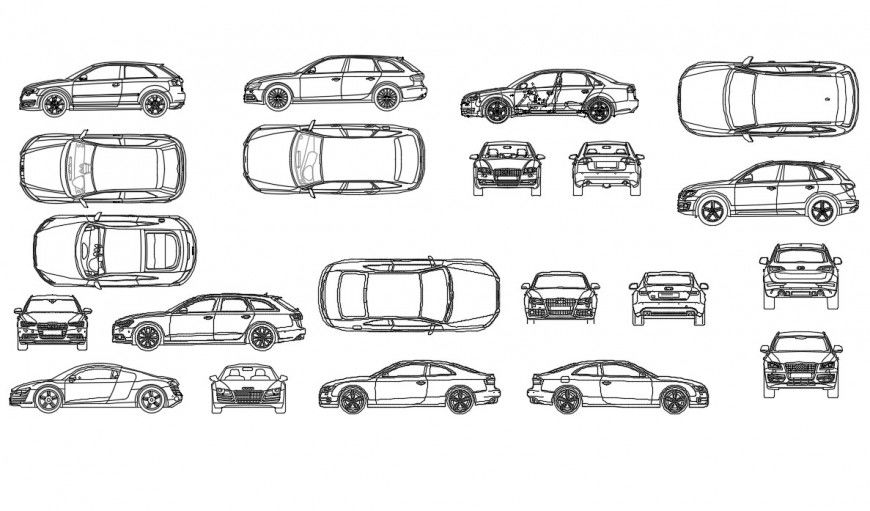 CAd drawings details of the i10 car top elevation