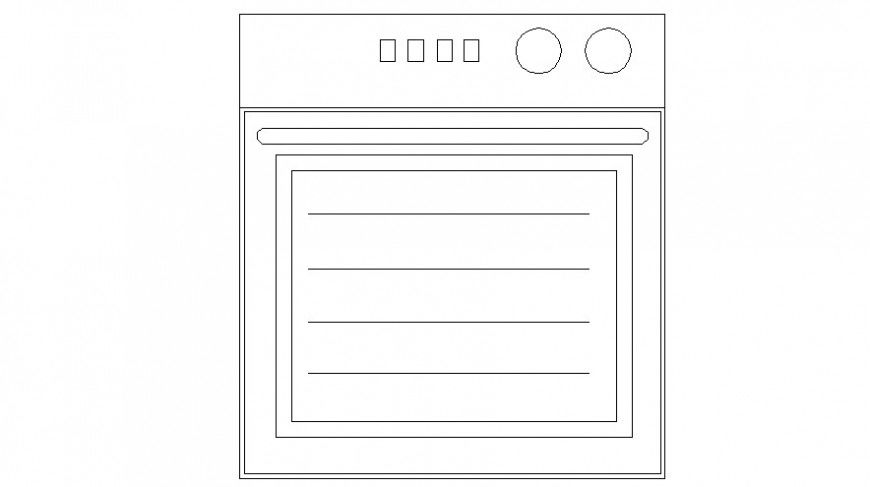 Luxury Washing Machine Top View CAD Drawing | Cadbull