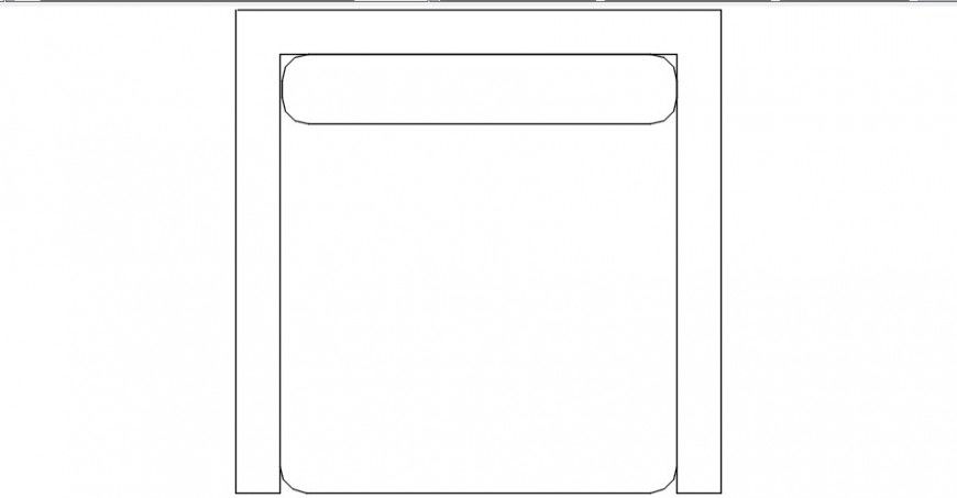 CAd drawings details of top view of resting sofa