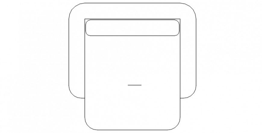 Top View Sofa-Cum-Chair AutoCAD File for Manager Cabin Layout