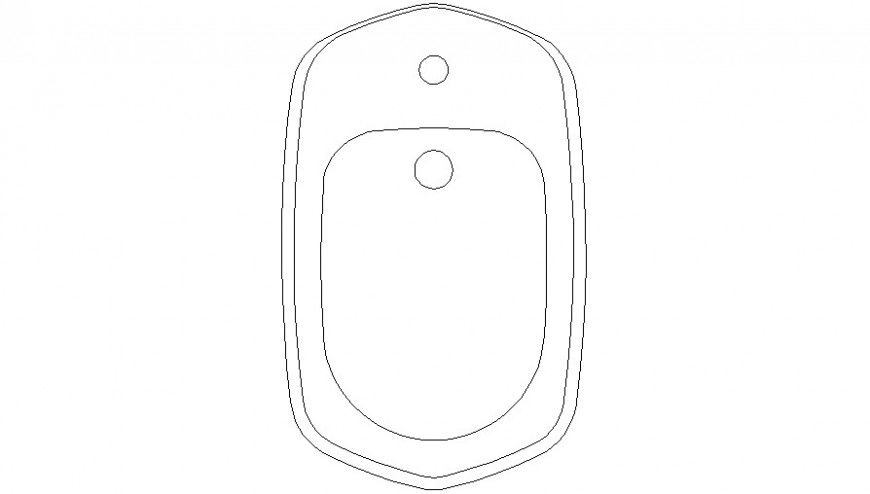 CAD drawings details of top view of washroom  closet   boxed curved