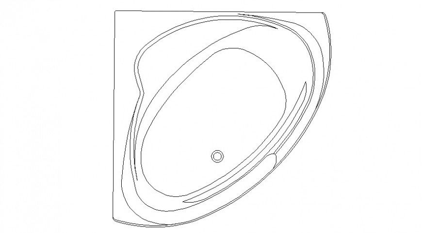 CAd drawings details of top view of washroom wash basin