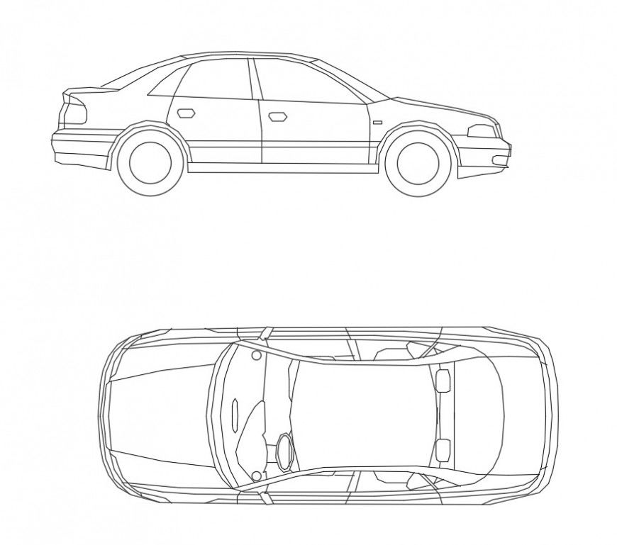 CAd drawings details of two car elevation   