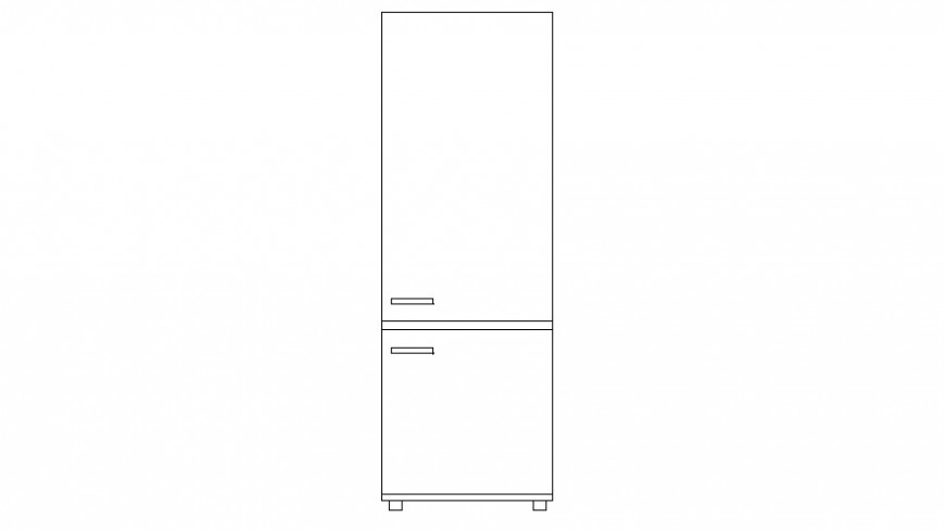 CAd drawings details of two unit refrigerator   