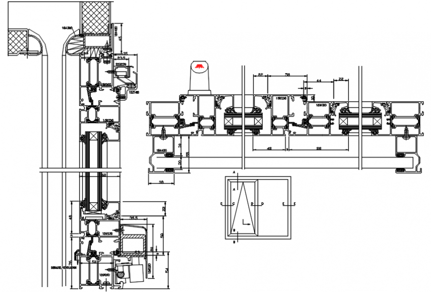 Cad drawings details of veranda