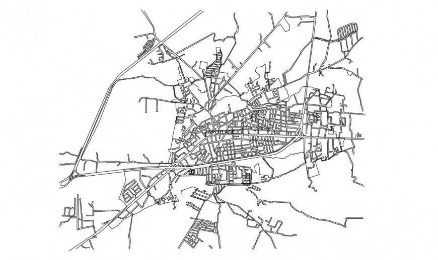 CAD drawings of an area planning 2d view layout autocad file