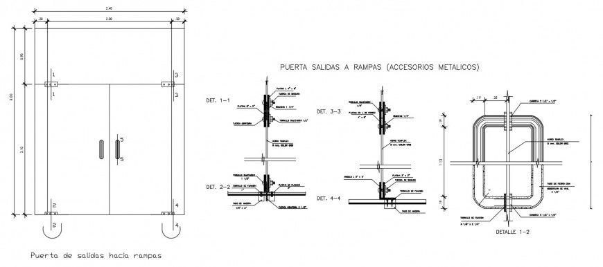 CAD drawings of door block 2d view autocad file